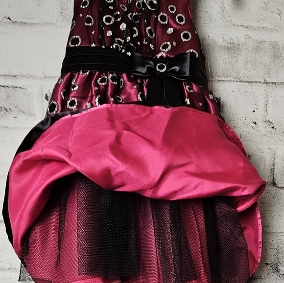 LOVE by Special Occasions Pink Party Dress 2T Sleeveless Tulle Bow Detail - Picture 5 of 7